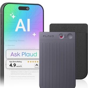 Plaud Portable Power Bank in Gray